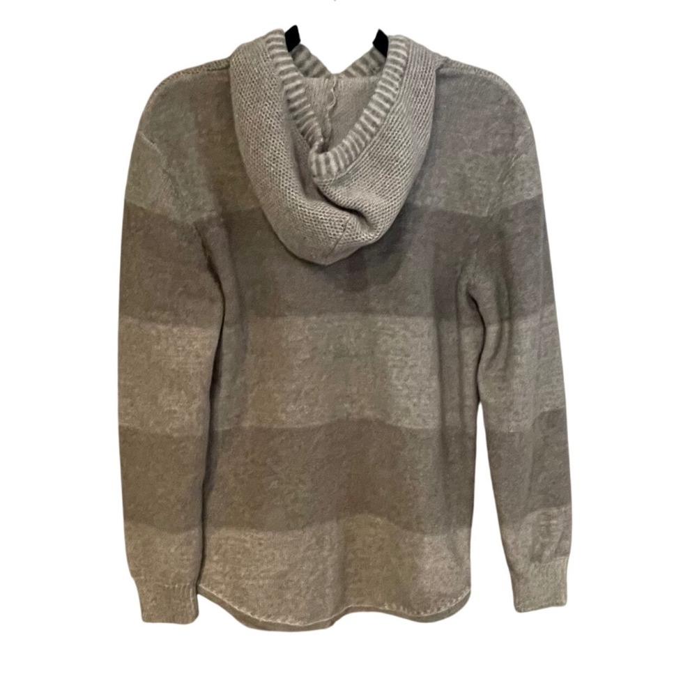 Urban Pipeline Mens Grey Striped Knit Hoodie Sweater Size Small - Picture 2 of 6